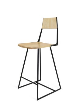 Clarkester Counter Stool Maple Black