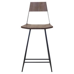 Clarkester Counter Stool Walnut Black