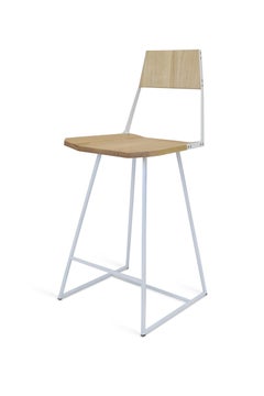 Clarkester Counter Stool Maple White