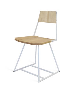 Clarkester Sitz aus Ahorn in Weiß