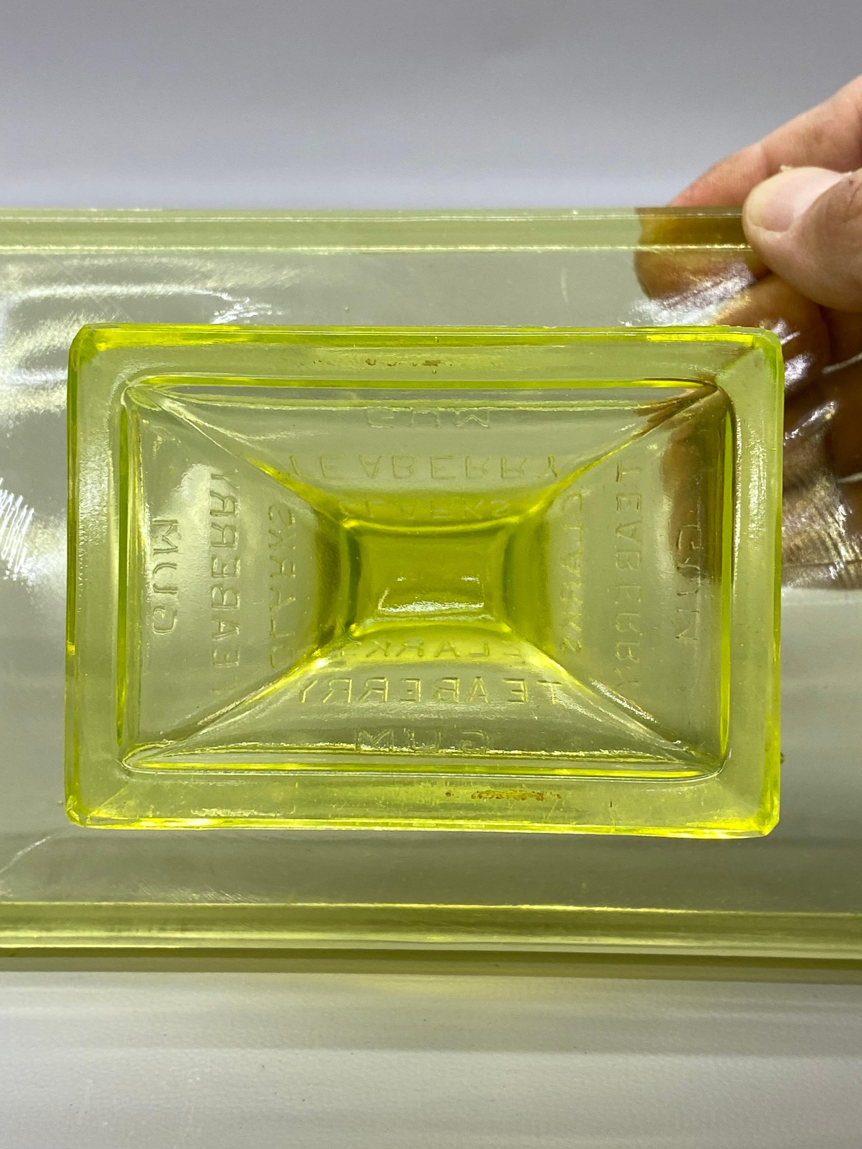 Clark's Teaberry Chewing Gum Uranium Glass Store Display Stand 3