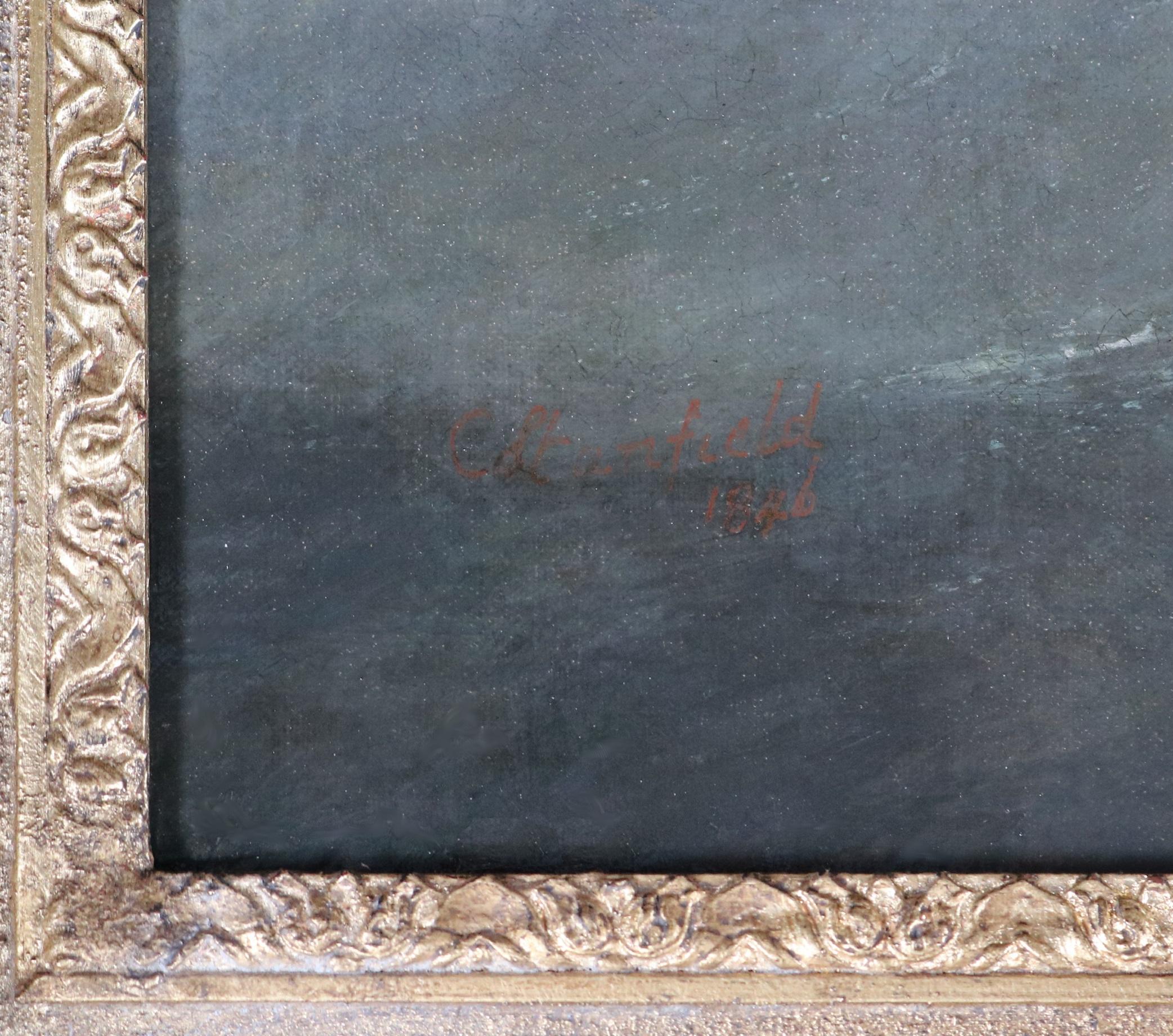 Großes maritimes Ölgemälde aus dem 19. Jahrhundert mit Schifffahrt im Ärmelkanal im Angebot 7