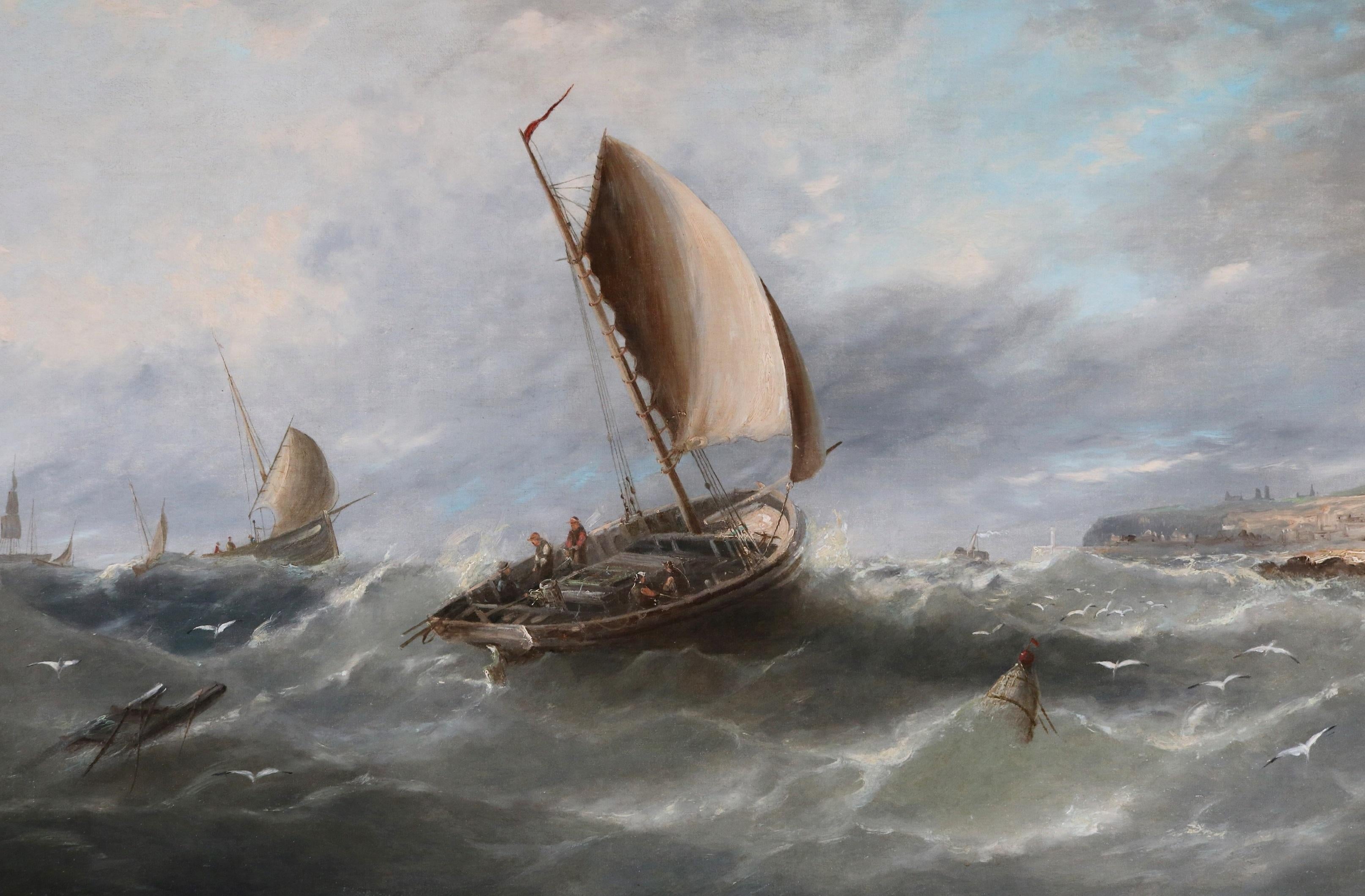 Dieses große Ölgemälde aus dem 19. Jahrhundert zeigt verschiedene Schiffe im Ärmelkanal und trägt die Signatur von Clarkson Stanfield R.A., R.B.A. (1703-1867) und ist auf 1846 datiert.

Academy Fine Paintings ist mit den gesetzlichen