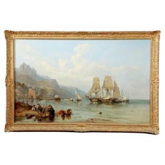 Antique Clarkson Stanfield: The Gulf of Salerno