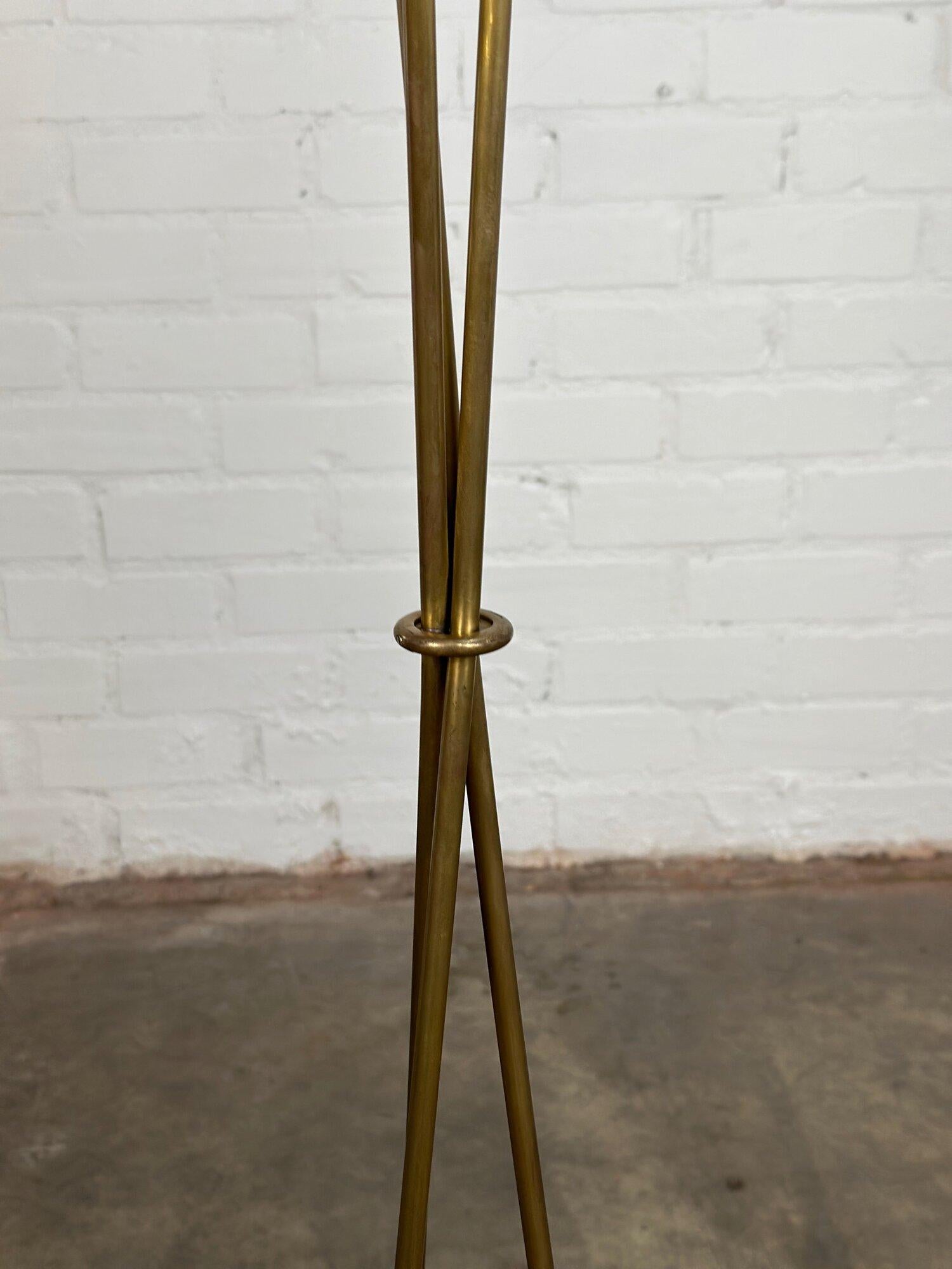 Brass Clarkson Triple Floor Lamp