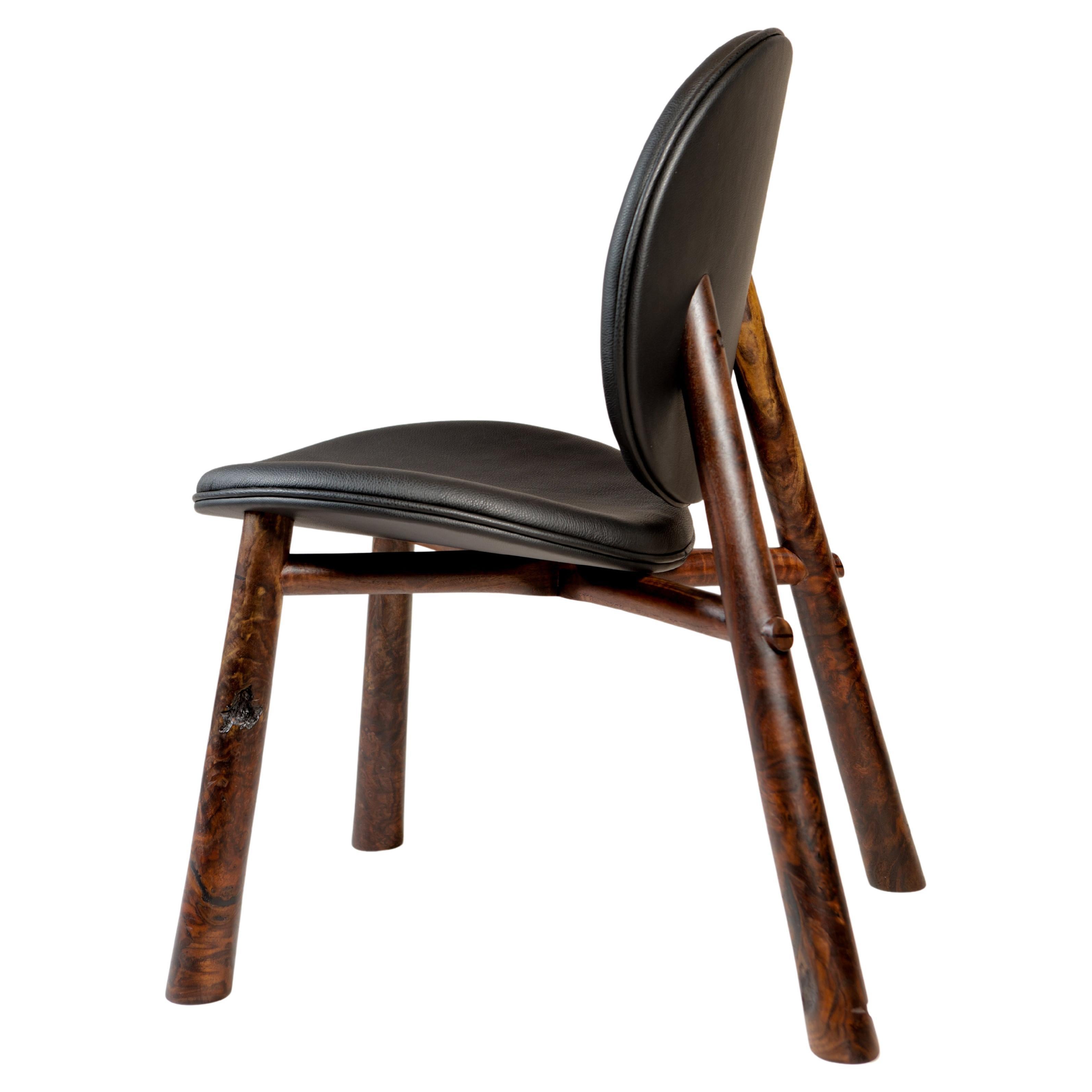 Claro Walnut OPUS Saddle Dining Chair, in Stock For Sale