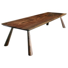 Claro Walnut Single Slab FIJN Dining Table, in Stock