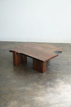 Claro Walnut Slab Modern Coffee Table by Last Workshop, 43"