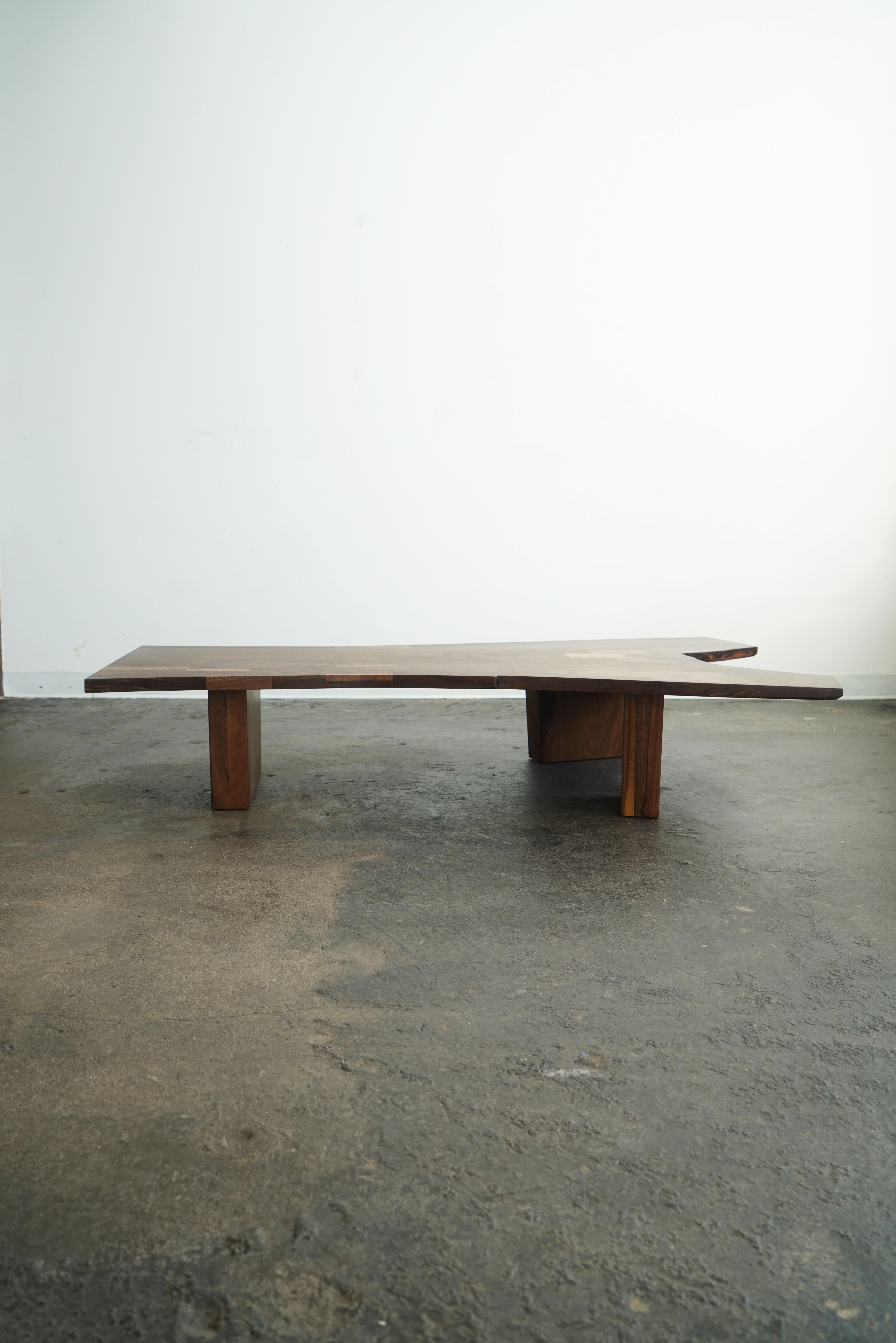 Claro Walnut Slab Modern Coffee Table by Last Workshop, 70
