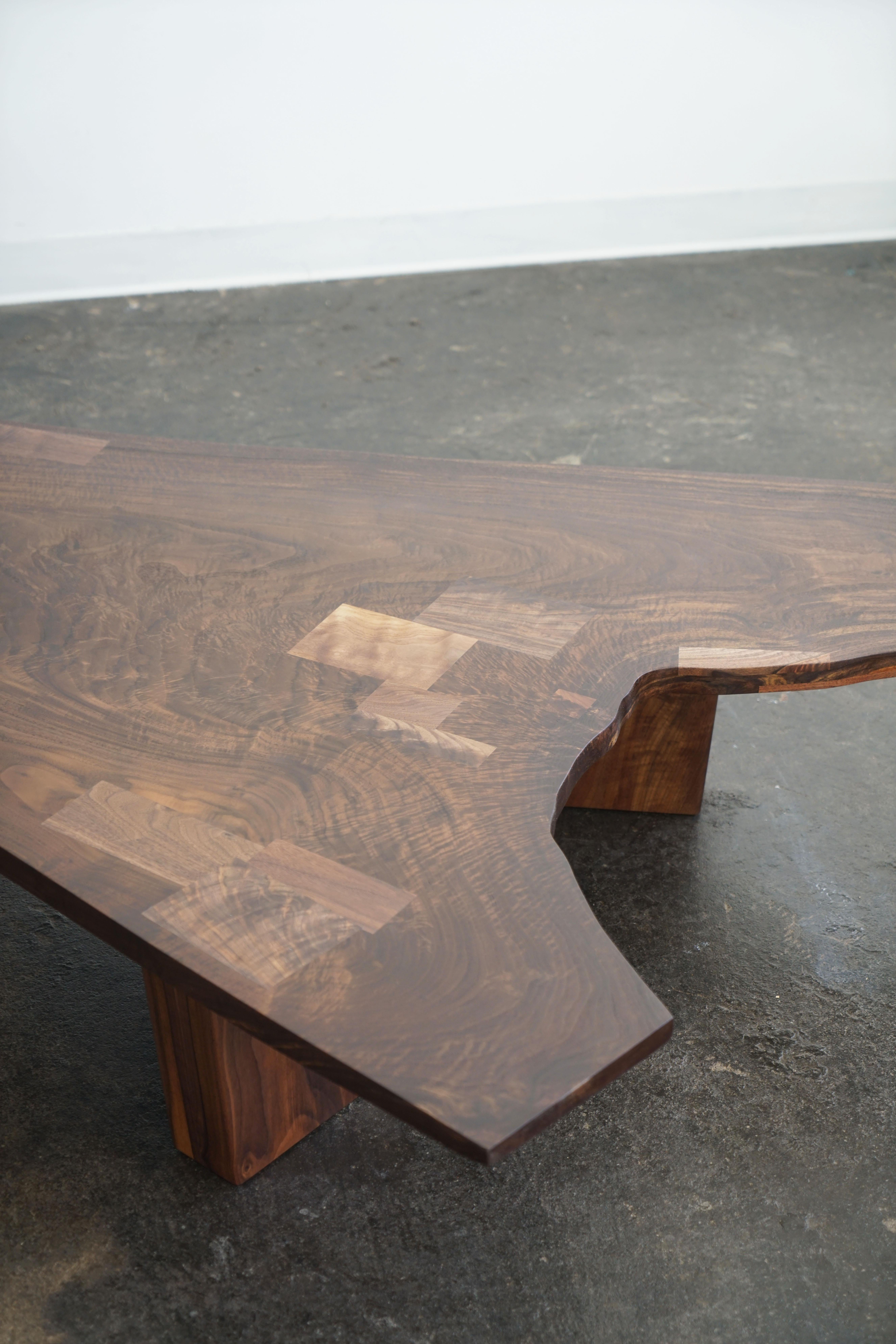 Claro Walnut Slab Modern Coffee Table by Last Workshop, 70