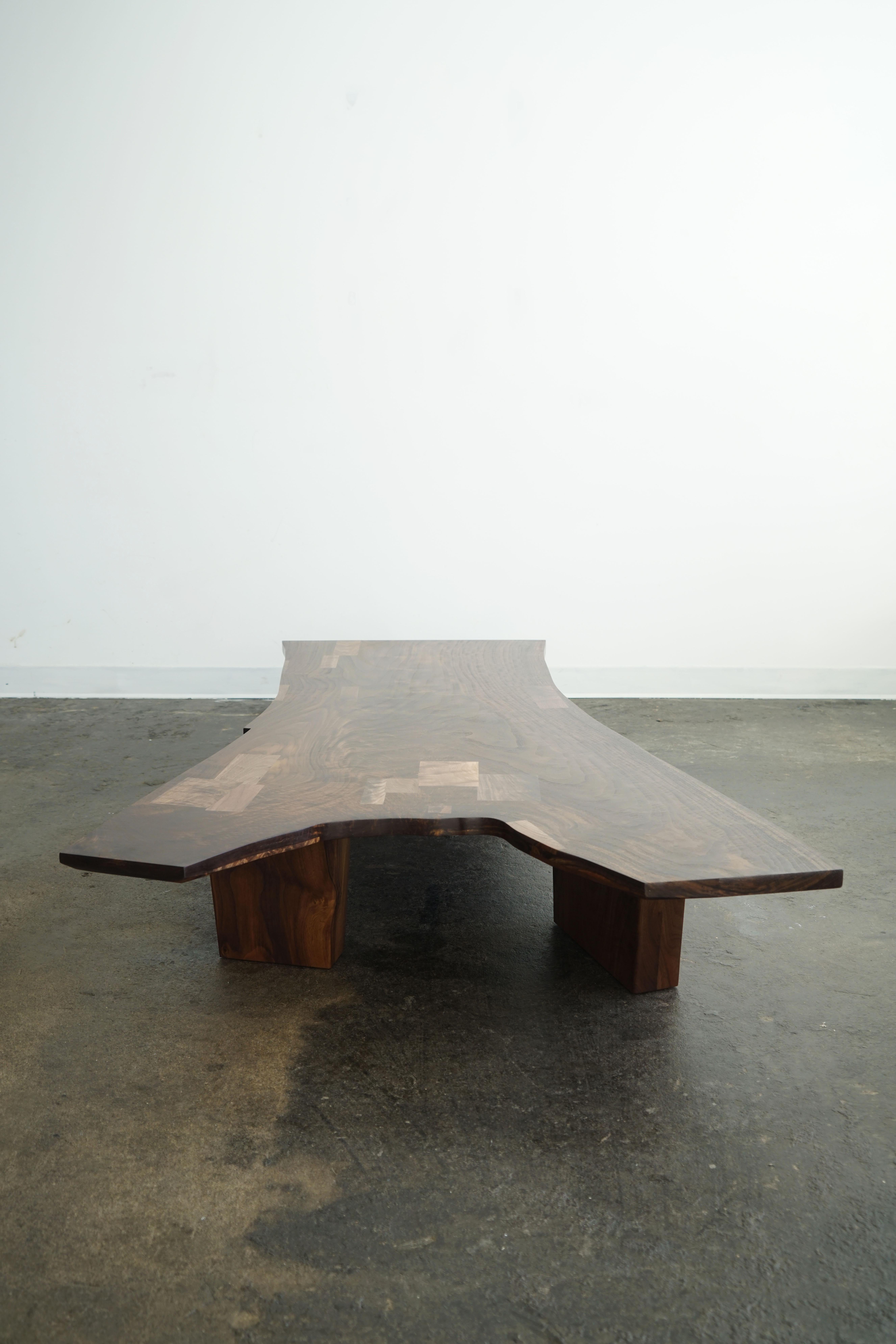 Claro Walnut Slab Modern Coffee Table by Last Workshop, 70