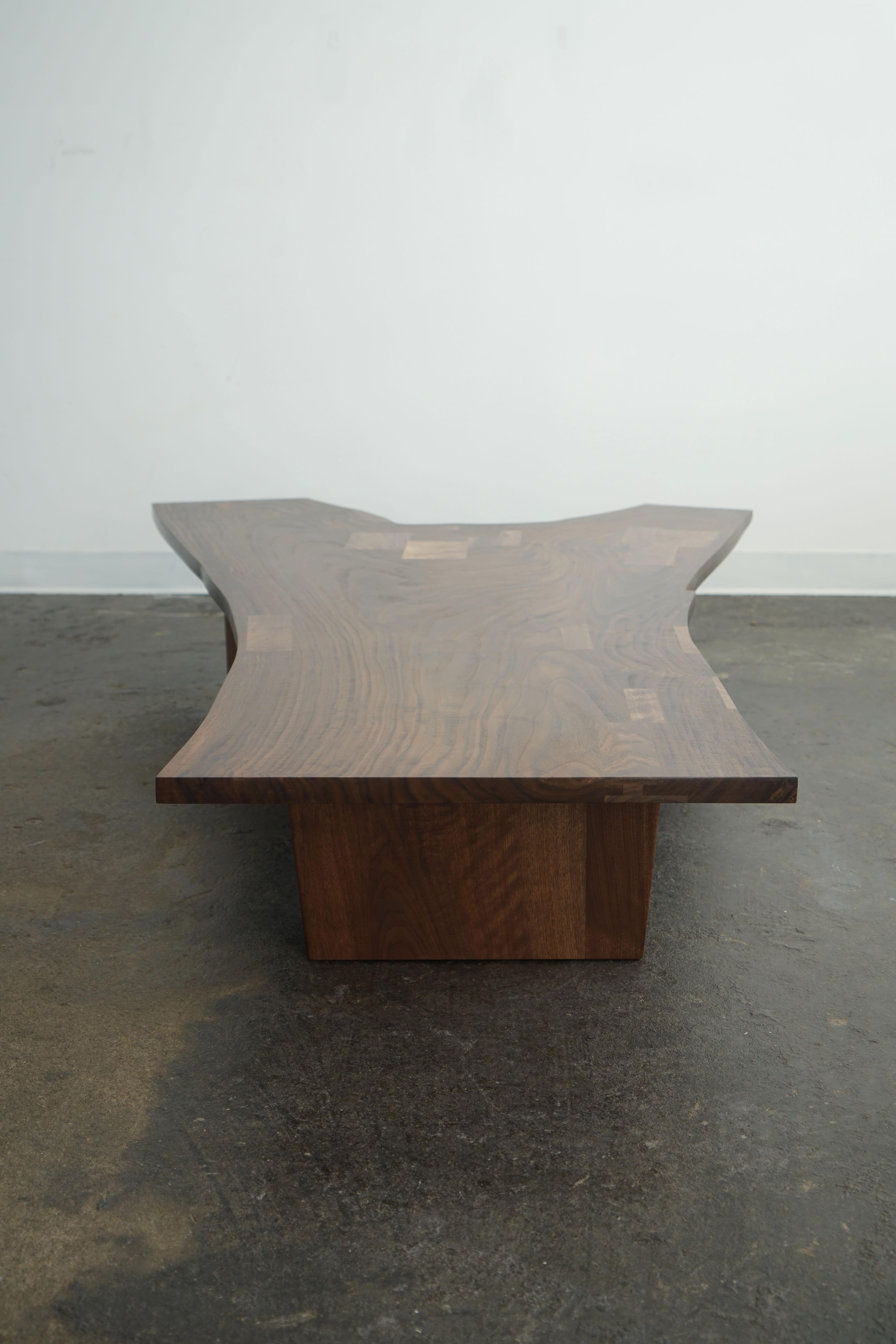 Claro Walnut Slab Modern Coffee Table by Last Workshop, 70