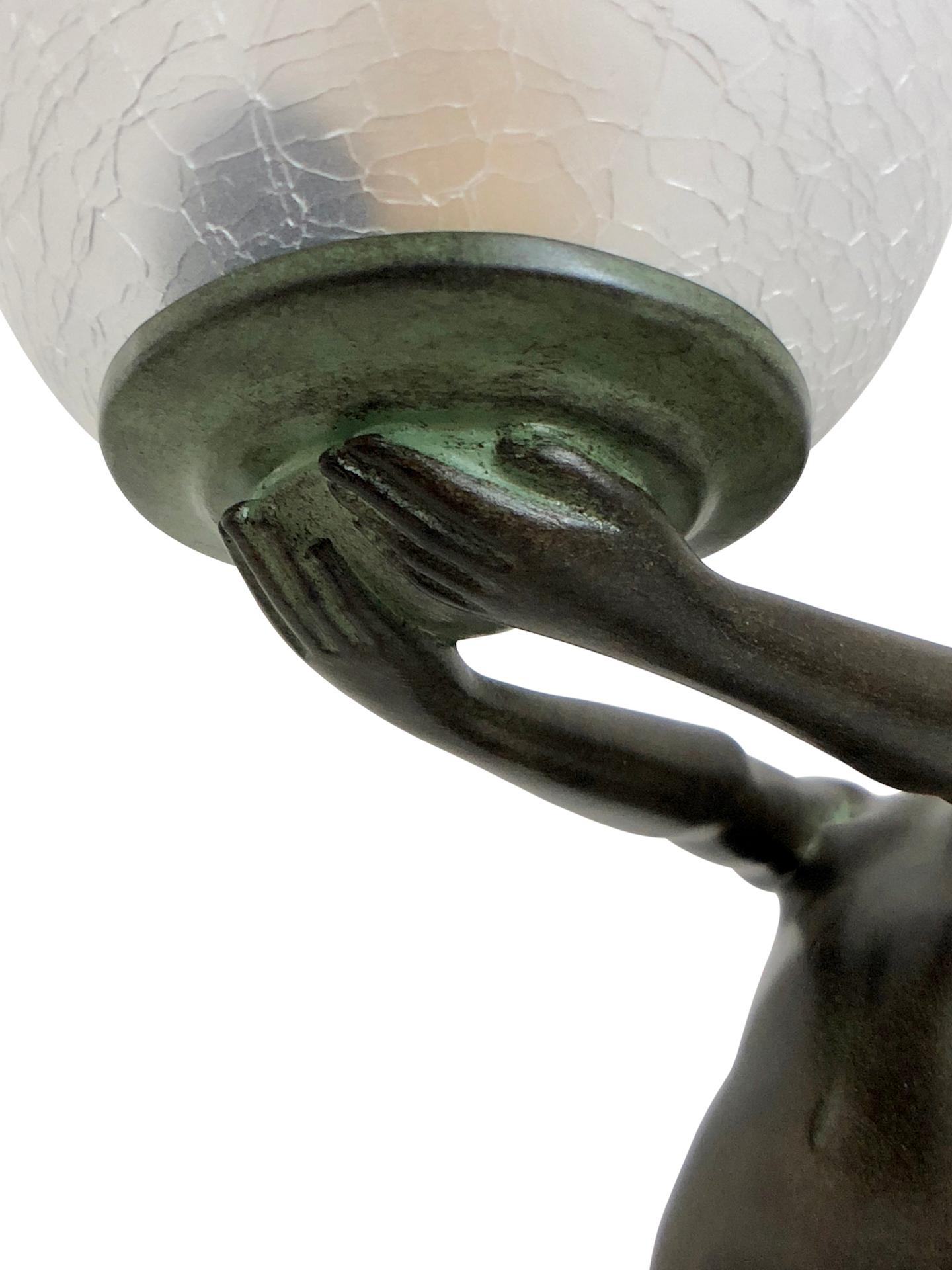 Clarté Sculpture Lueur Lamp from the Important Art Deco Artist Max Le Verrier 1
