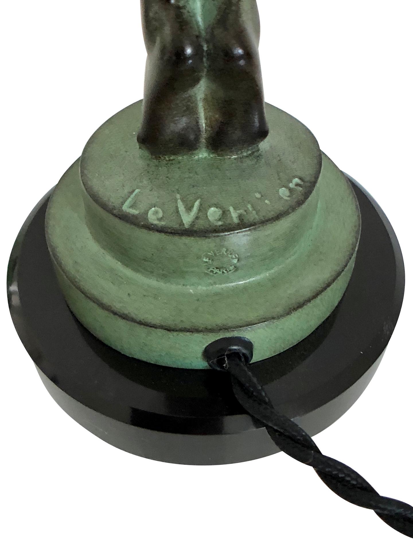 Clarté Sculpture Lueur Lamp from the Important Art Deco Artist Max Le Verrier 1