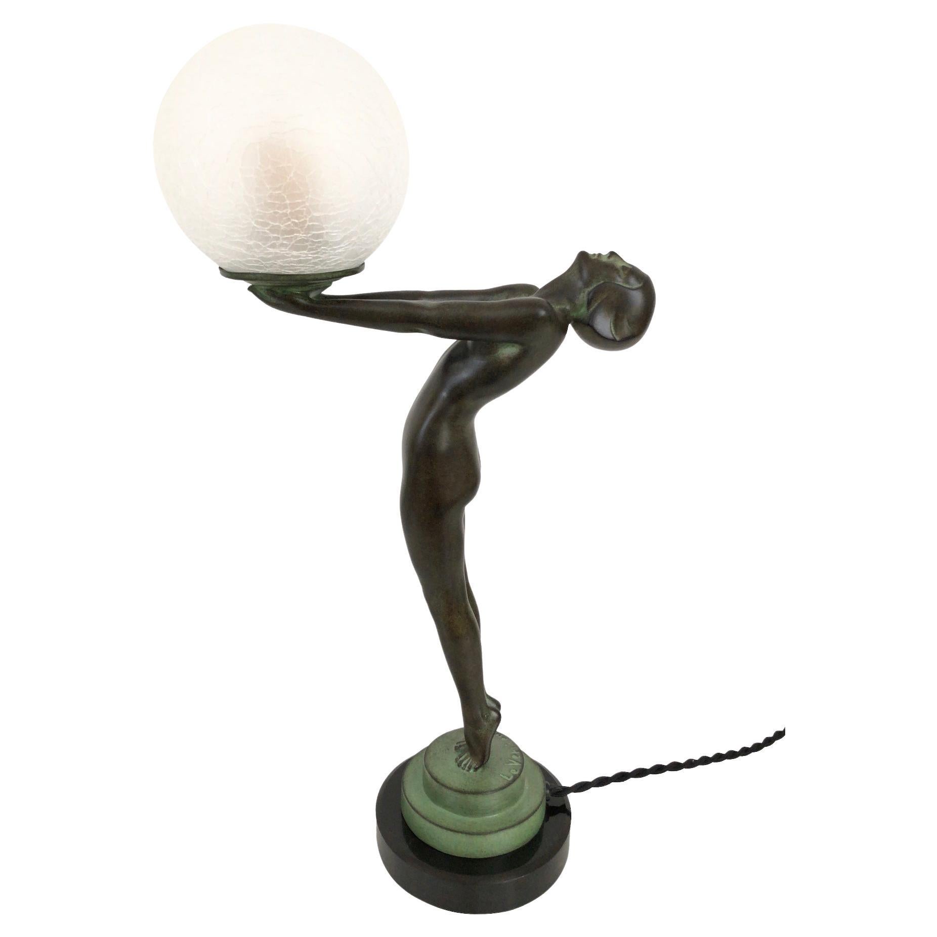 Clarté Sculpture Lueur Lamp from the Important Art Deco Artist Max Le Verrier