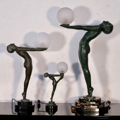 Clarte Art Deco Tänzerin Skulptur in Bronze von Max Le Verrier Frankreich 1928