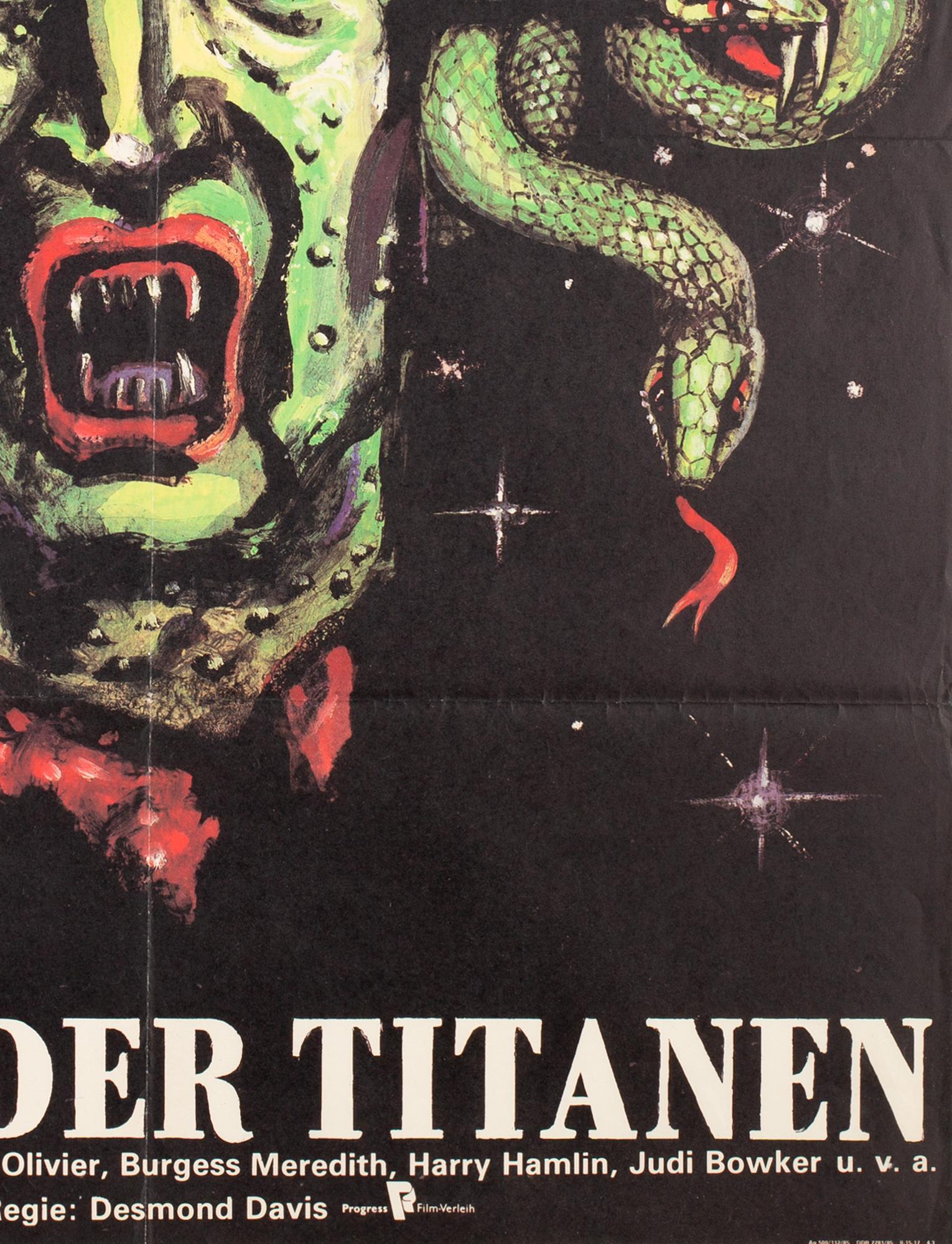 20th Century Clash of the Titans 1985 East German Film Movie Poster