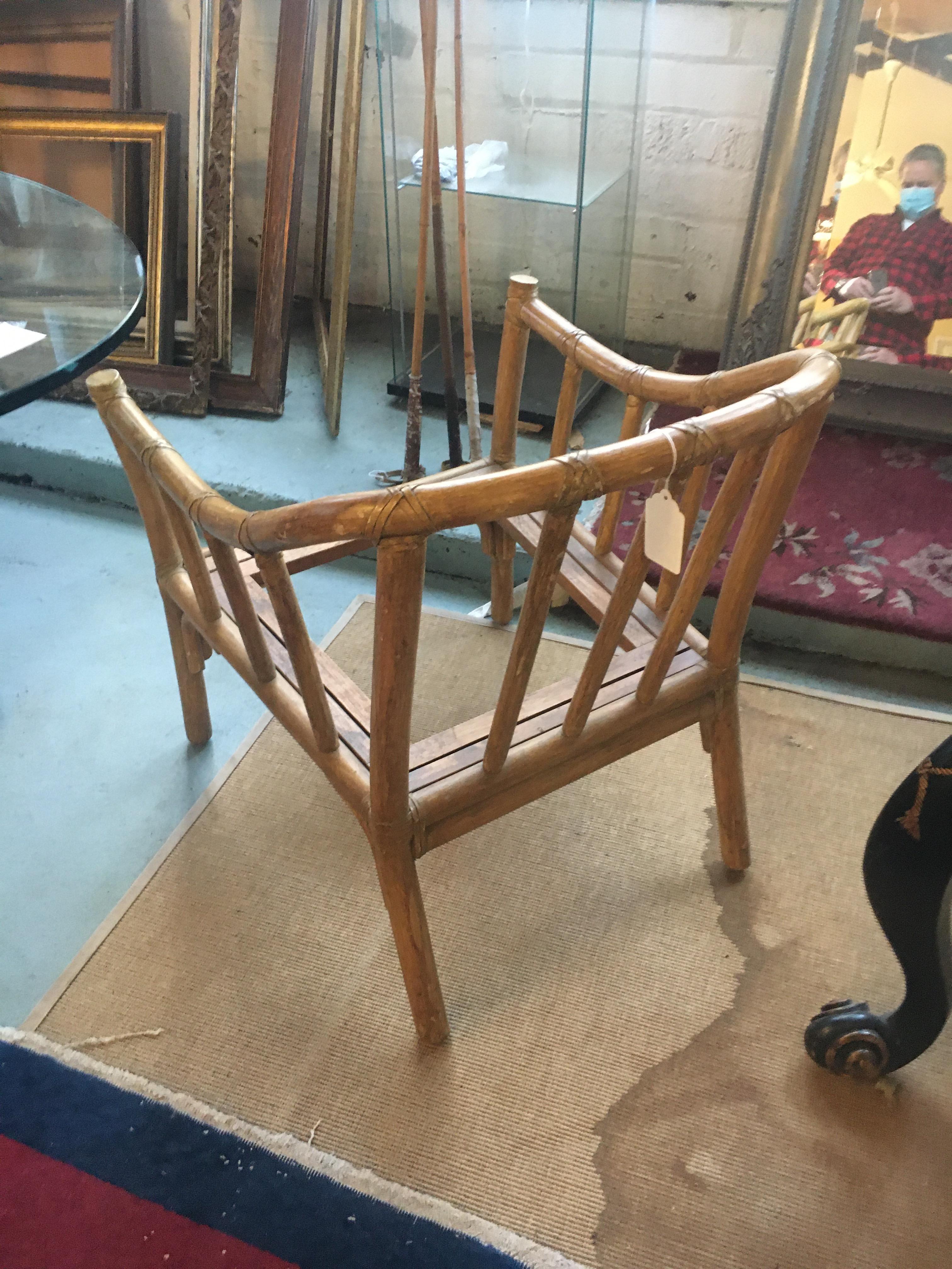 20th Century Clasic Set of Two McGuire Club Chairs, Great Scale for Comfort