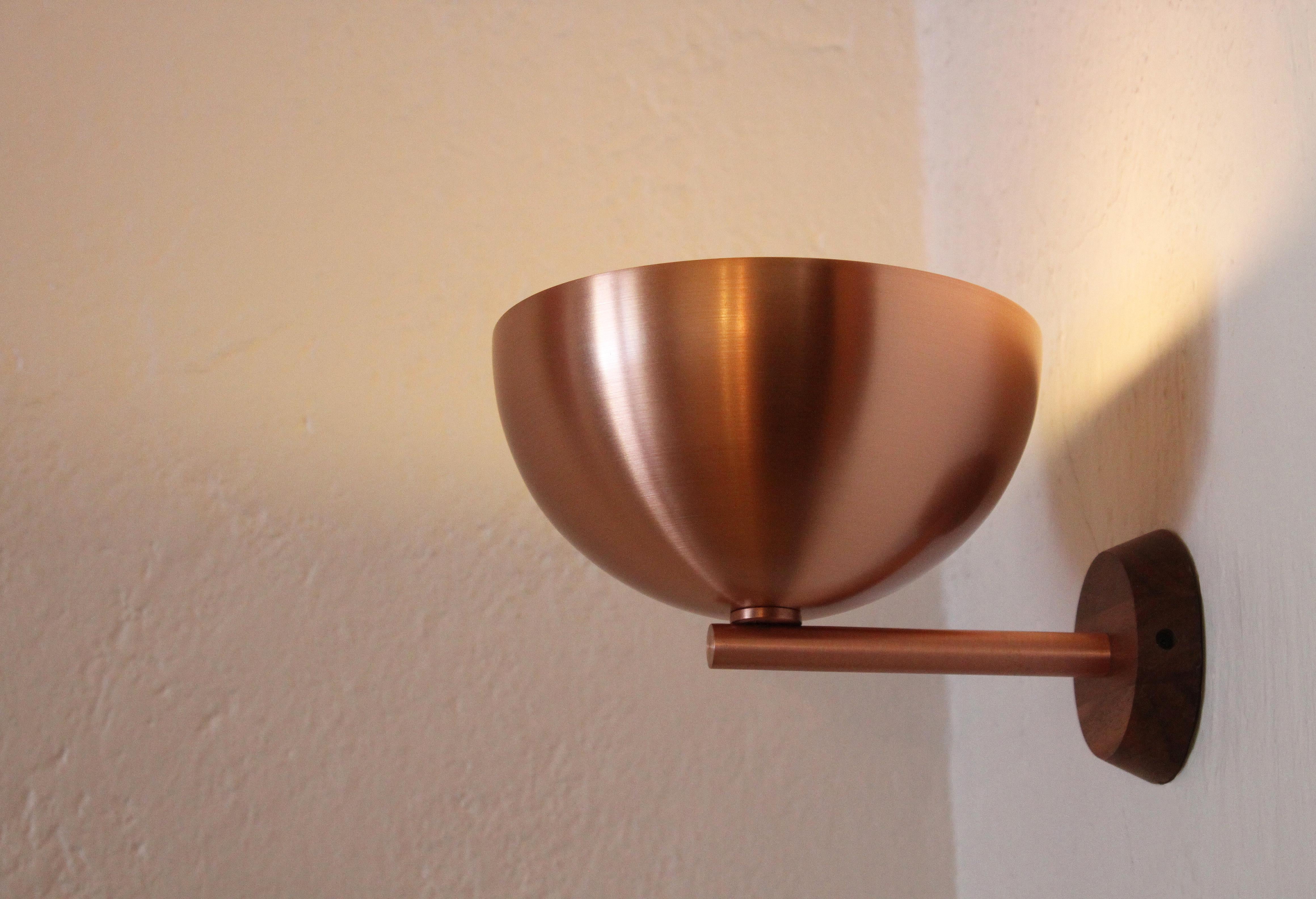 Copper Clasica A Muro Wall Sconce by Maria Beckmann, Represented by Tuleste Factory
