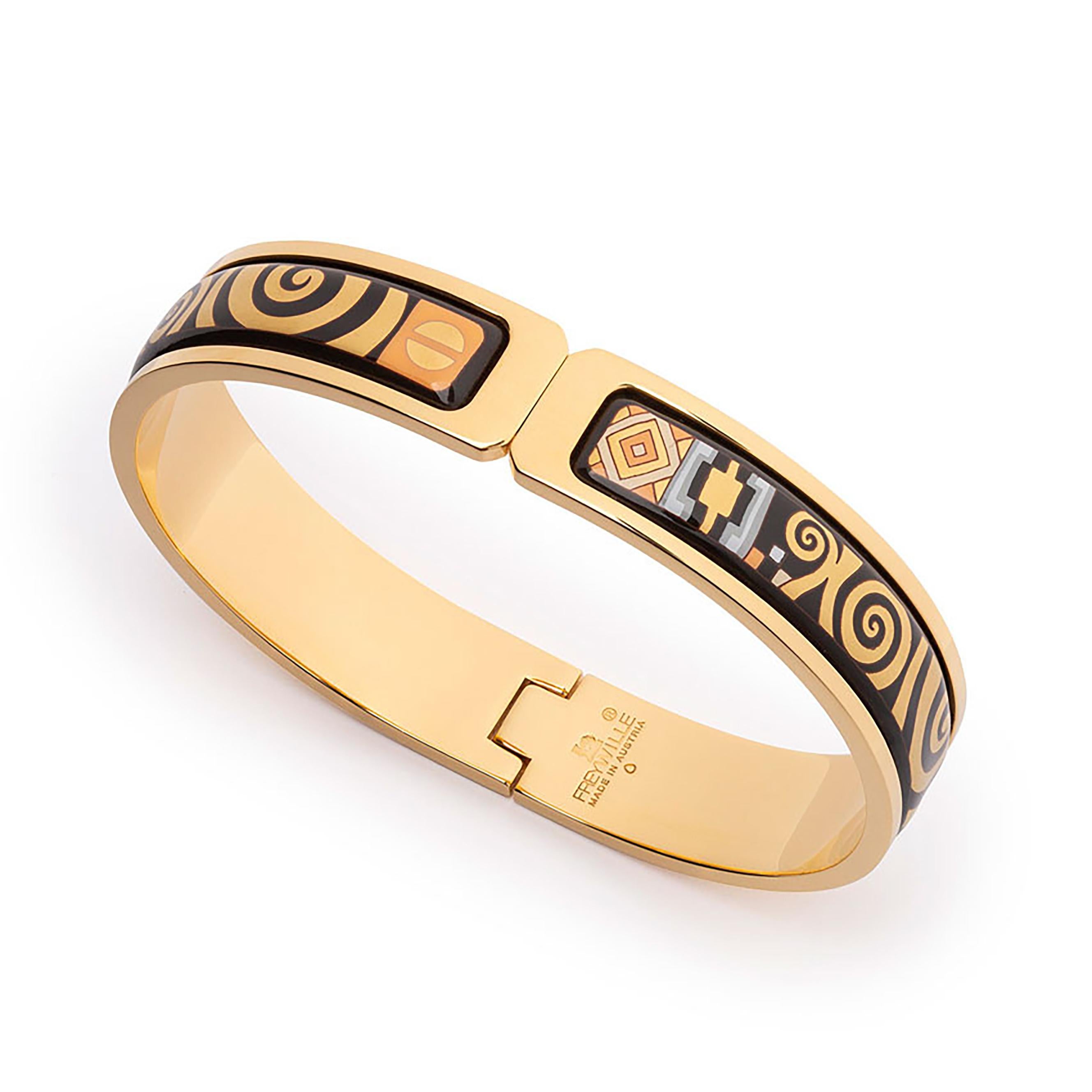 Clasp Enamel Bangle Designed by Frey Wille paying Hommage to Gustav Klimt  at 1stDibs