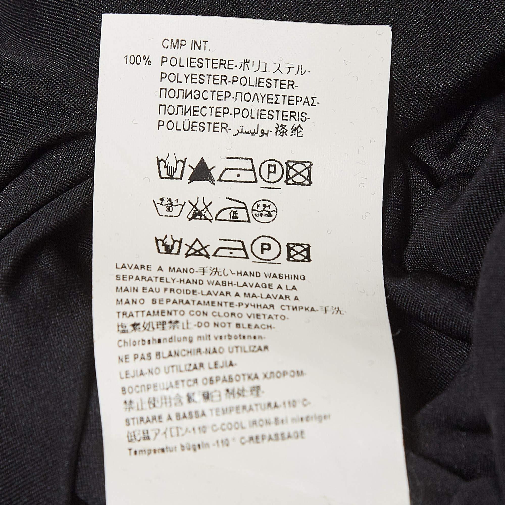 Class by Roberto Cavalli Schwarzes bedrucktes, gerafftes, ärmelloses Maxikleid aus Jersey M im Angebot 1