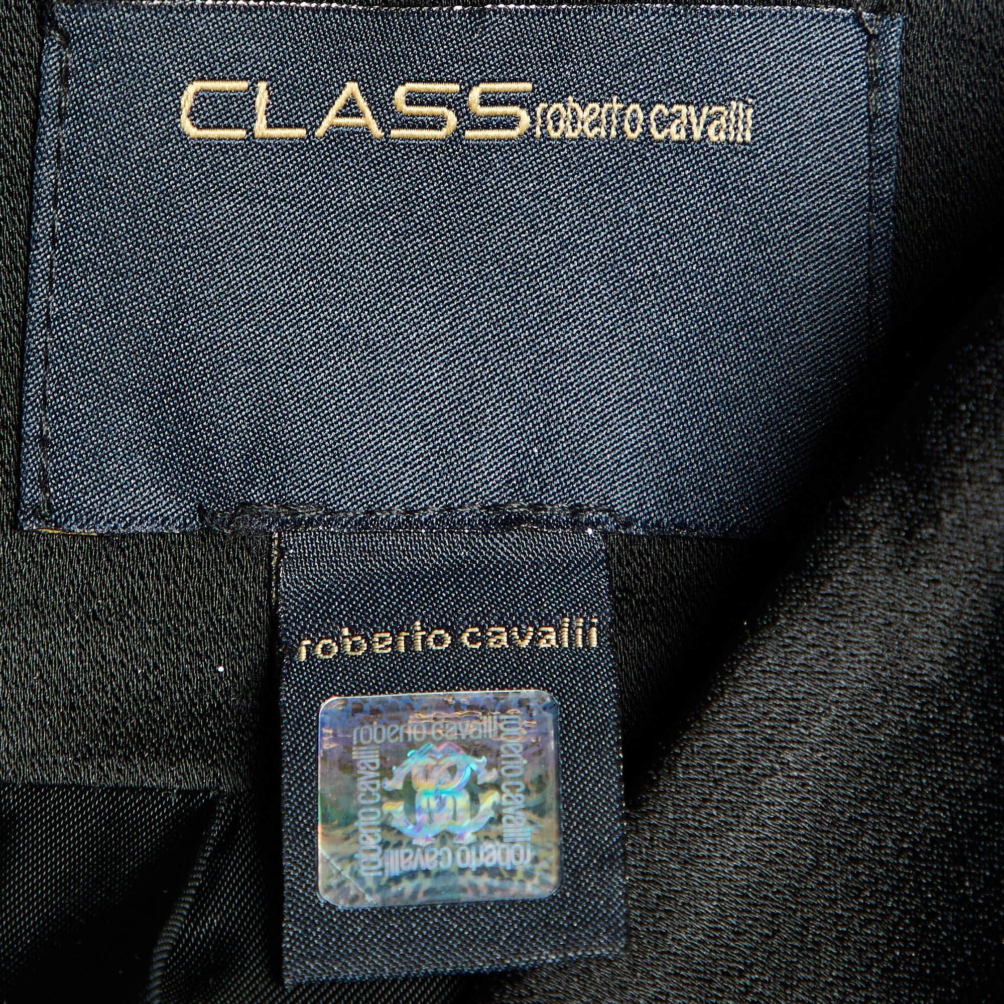  Class by Roberto Cavalli Jupe longue en satin noir L Pour femmes 