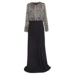 Class by Roberto Cavalli Maxi Abito Stampa Cerchi e Stampa Serpente Nero I.L.A.