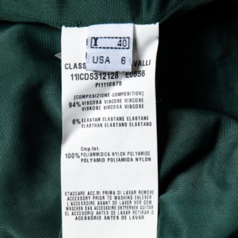 Haut Class by Roberto Cavalli imprimé bleu avec bordure en tricot côtelé L 2