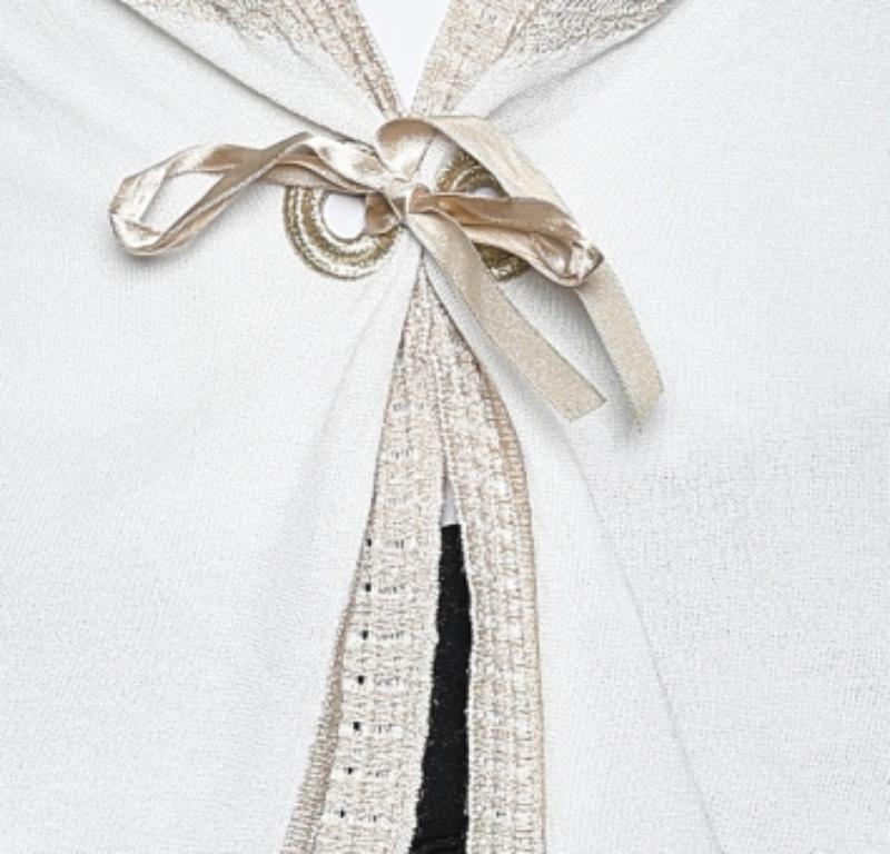 Class by Roberto Cavalli - Cardigan in misto maglia color crema - M. I. in vendita 1