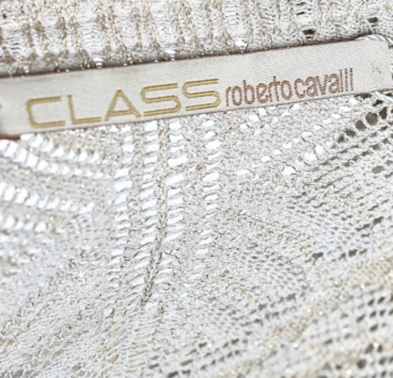 Class by Roberto Cavalli - Cardigan in misto maglia color crema - M. I. in vendita 2