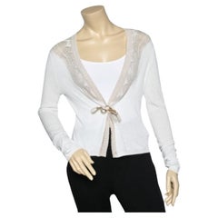 Class by Roberto Cavalli Cream Knit Blend Cardigan M