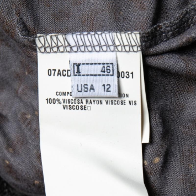 Class by Roberto Cavalli Jersey Gris Estampado Sobrepuesto Manga Detallada Top L en Bueno estado para la venta en Dubai, Al Qouz 2
