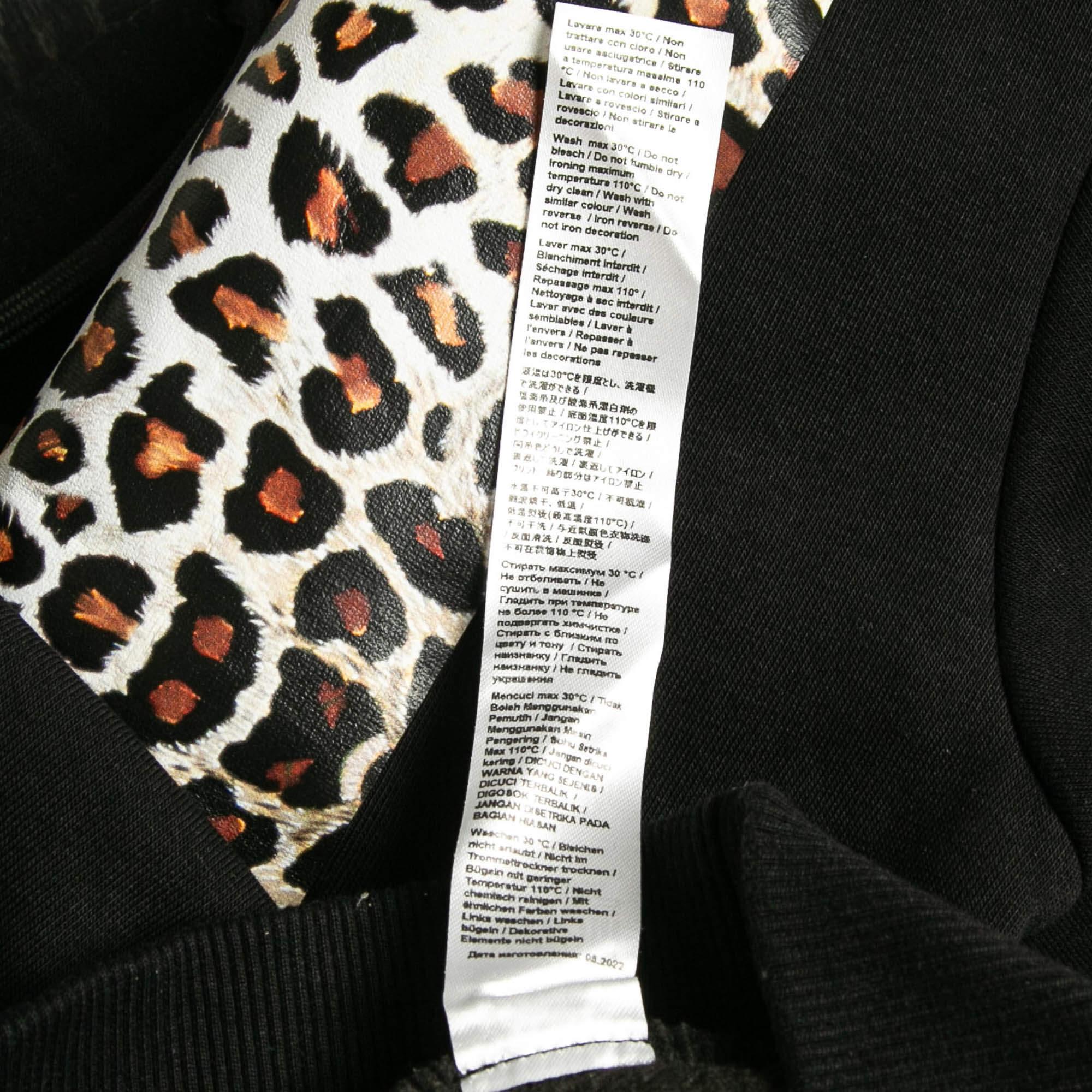Class by Roberto Cavalli - Felpa con cappuccio con stampa leopardo XS 1