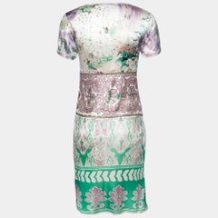 Robes en satin imprimées florales multicolores Class by Roberto Cavalli S