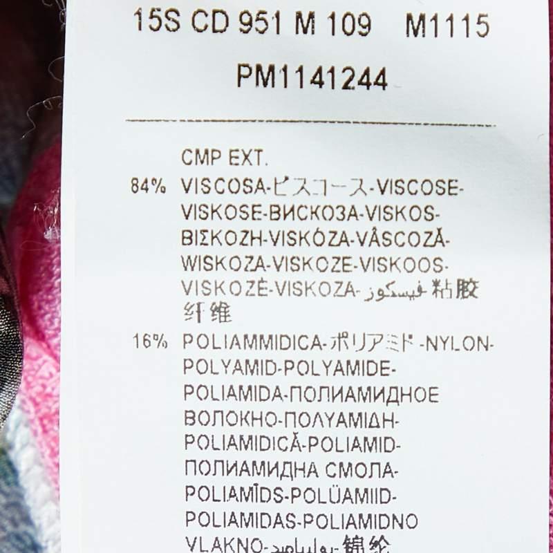 Haut à manches courtes Class by Roberto Cavalli en tricot de soie imprimé multicolore M Pour femmes en vente