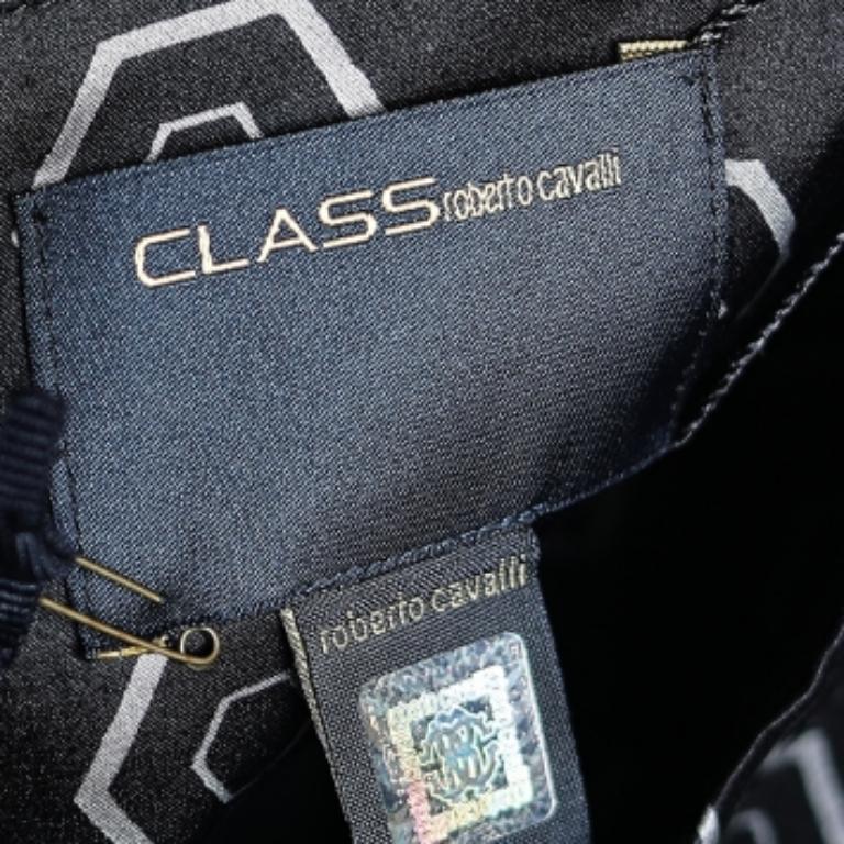 Nero Class by Roberto Cavalli Gonna a tubino in raso stampato multicolore M. in vendita