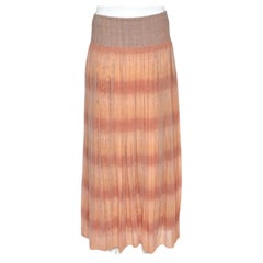Class by Roberto Cavalli Rosa & Tier bedruckter mehrlagiger Maxirock aus Seide L