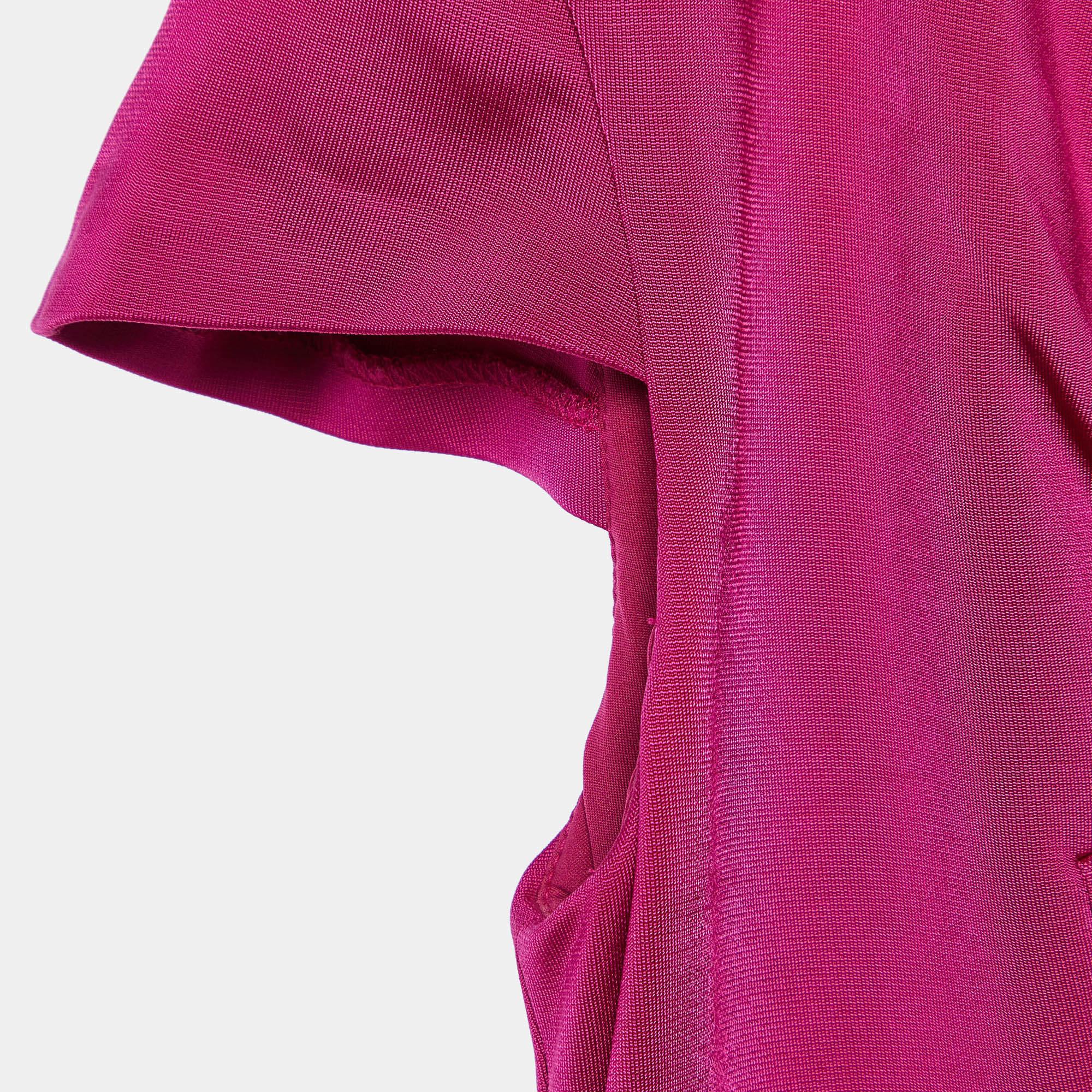 Class by Roberto Cavalli Top Peplum in jersey rosa M. In condizioni buone in vendita a Dubai, Al Qouz 2
