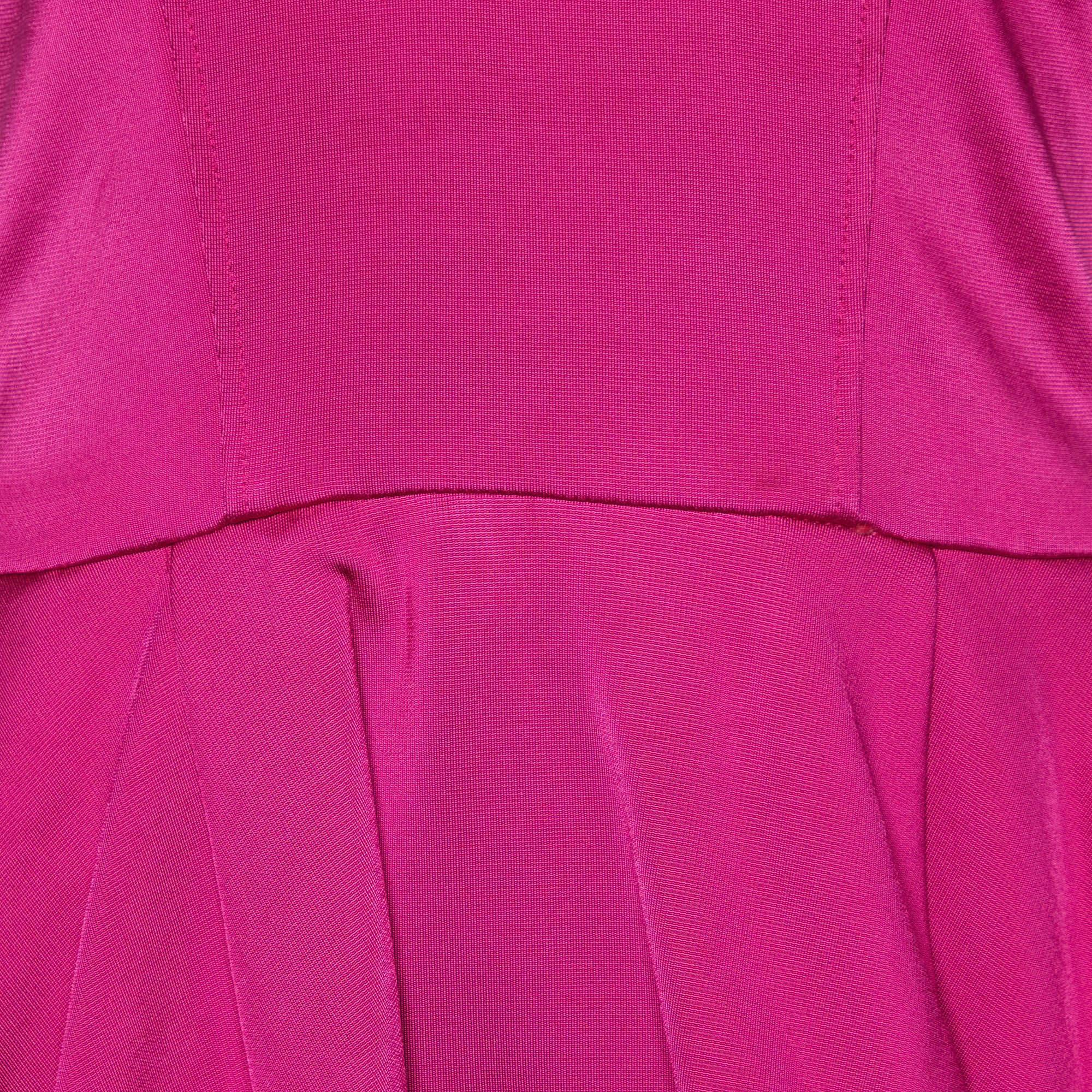 Donna Class by Roberto Cavalli Top Peplum in jersey rosa M. in vendita