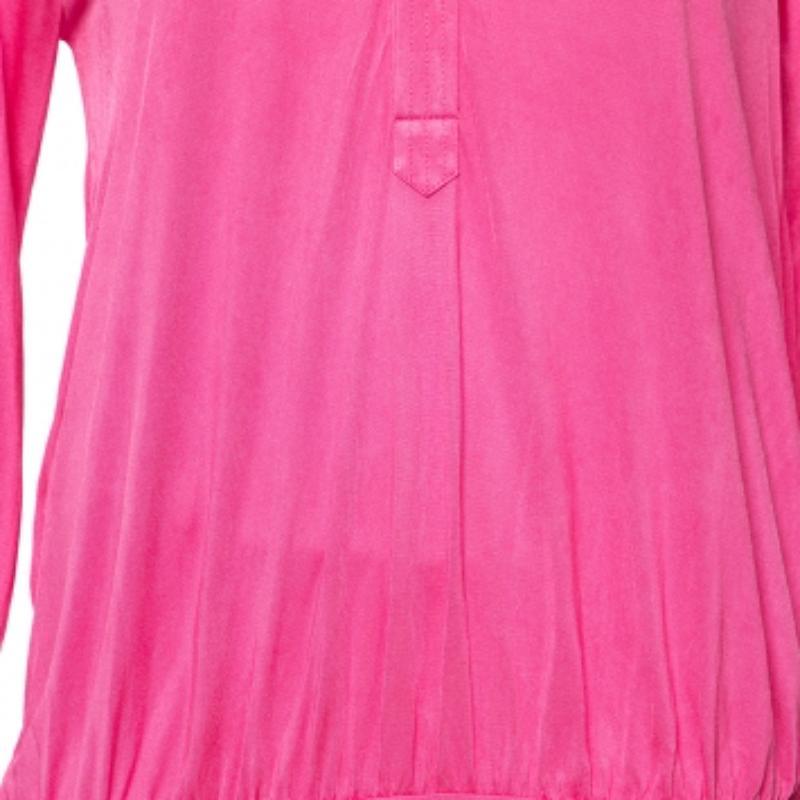  Top Class by Roberto Cavalli rose en maille de soie boutonné à l'avant, M Pour femmes 
