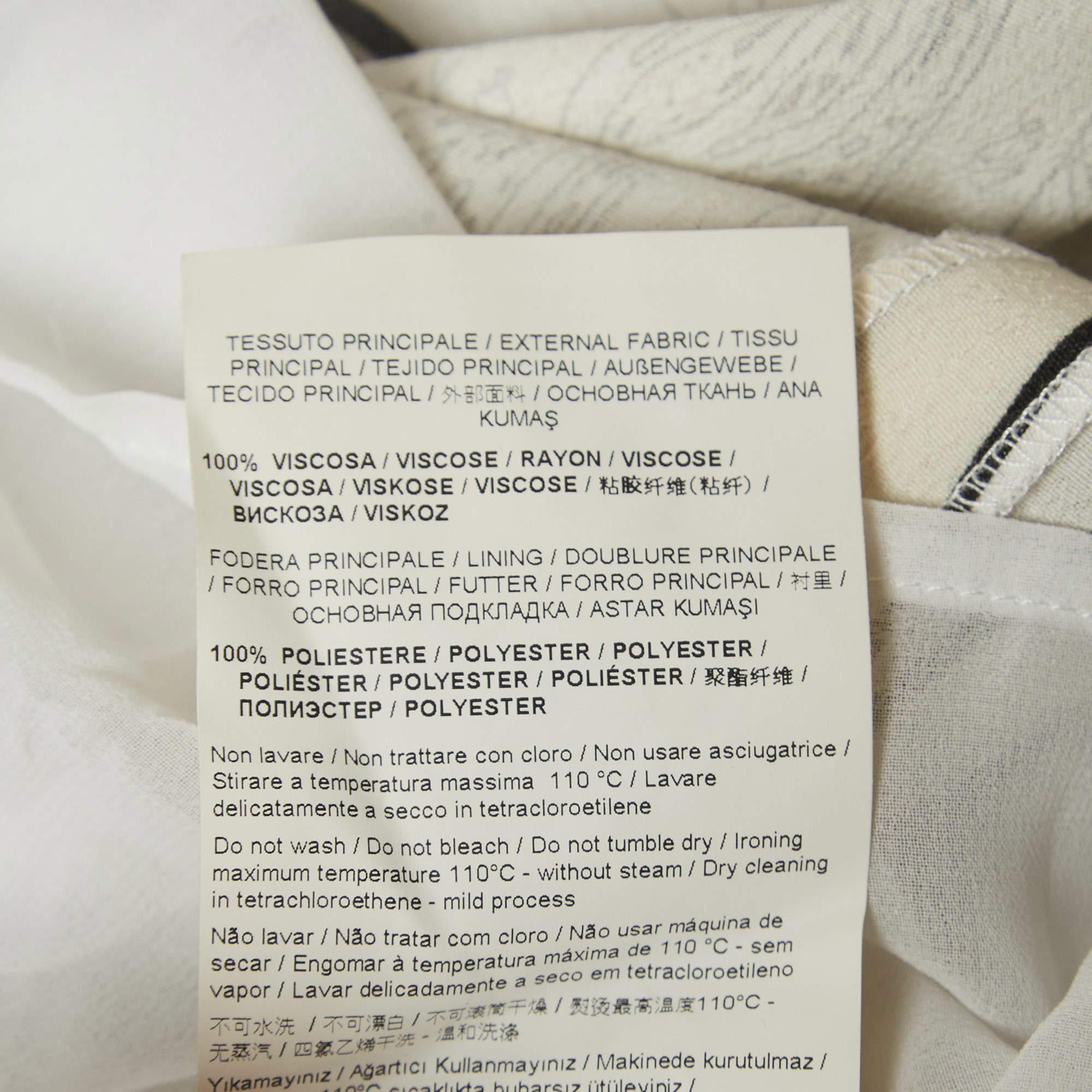 Robe courte Class by Roberto Cavalli imprimée blanche/noire M Pour femmes en vente