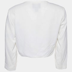 Class By Roberto Cavalli Cardigan Crop in crepe bianco M.
