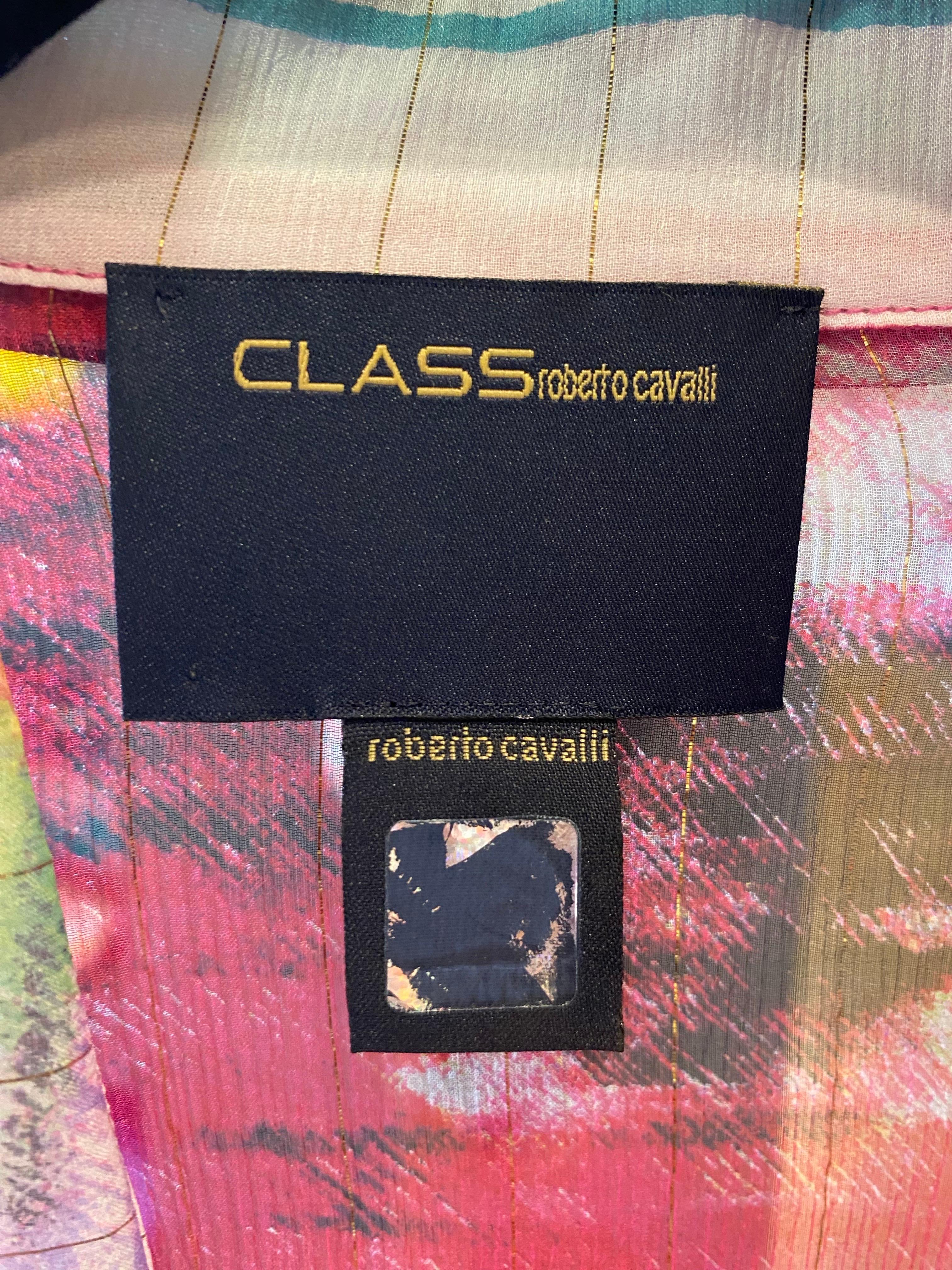Class Roberto Cavalli semi transparent shirt For Sale 5