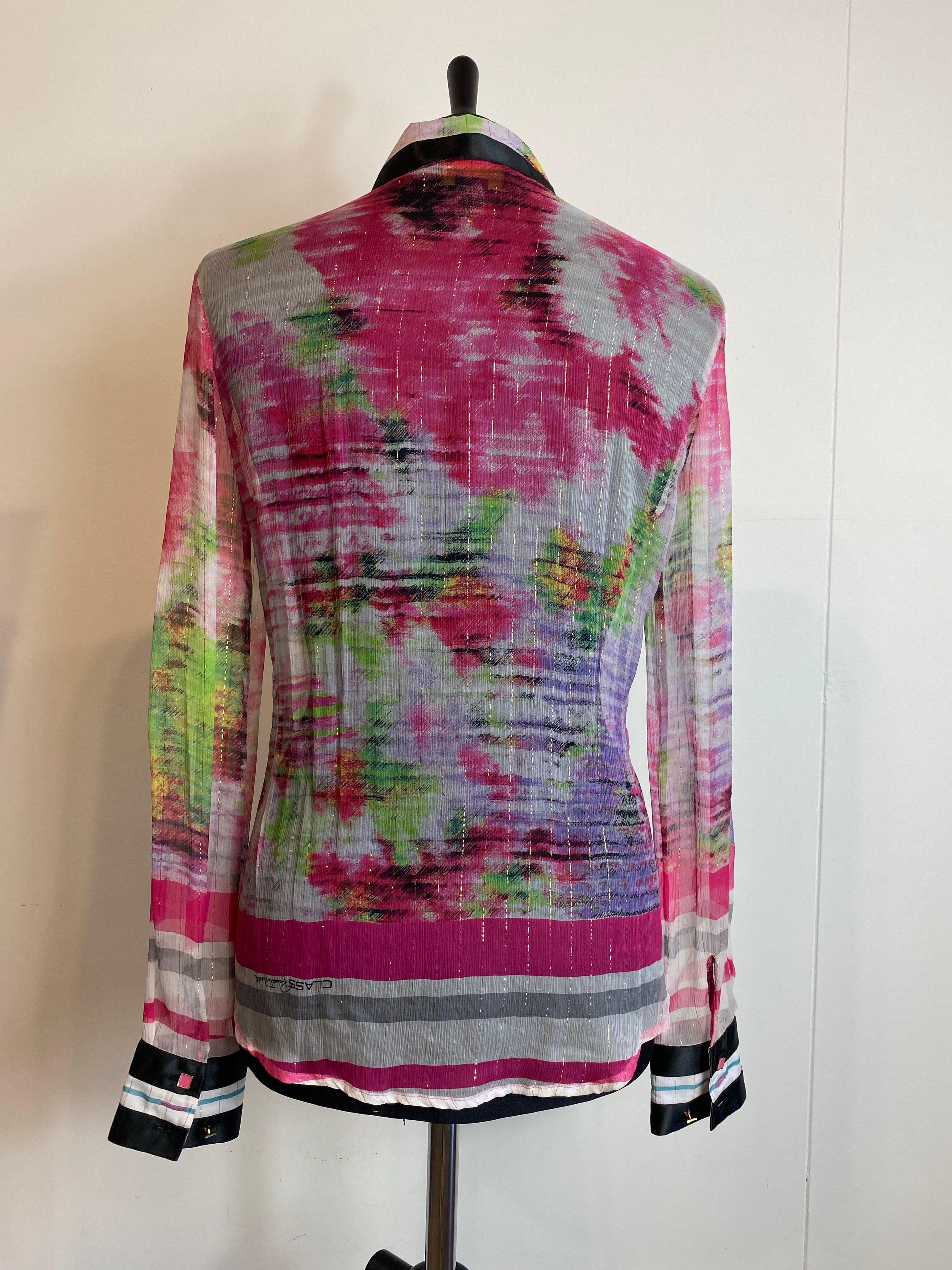 Class Roberto Cavalli semi transparent shirt For Sale 1