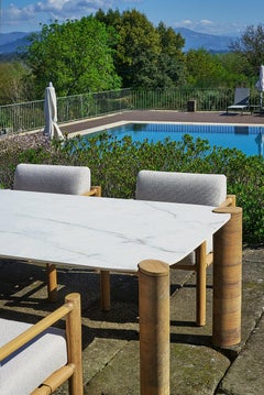 Class.25 Contemporary Dining Table in Wood and Ceramic by Ronald Sasson