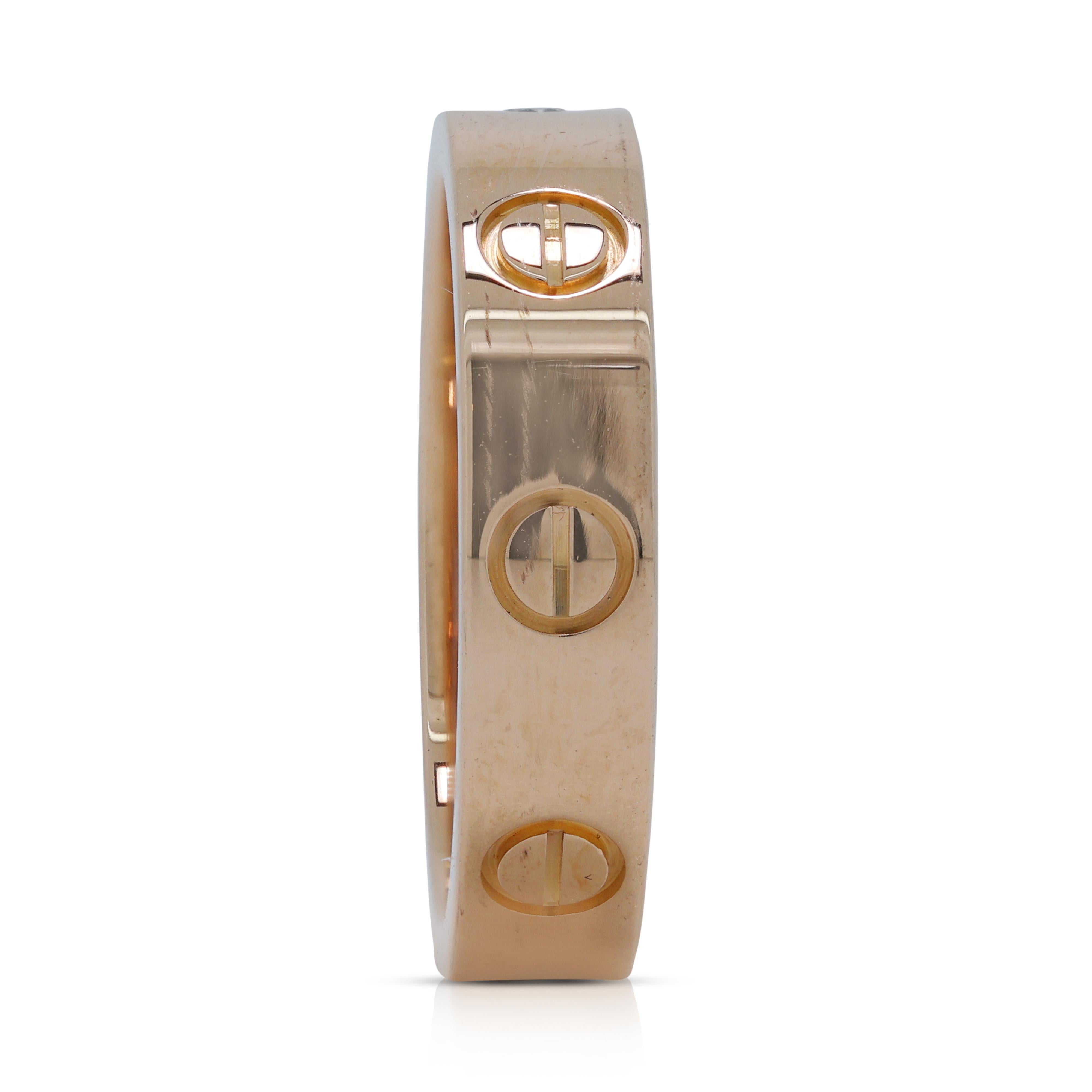 Women's Classic 0.02ct Natural Diamond Cartier Band Ring in 18K Rose Gold