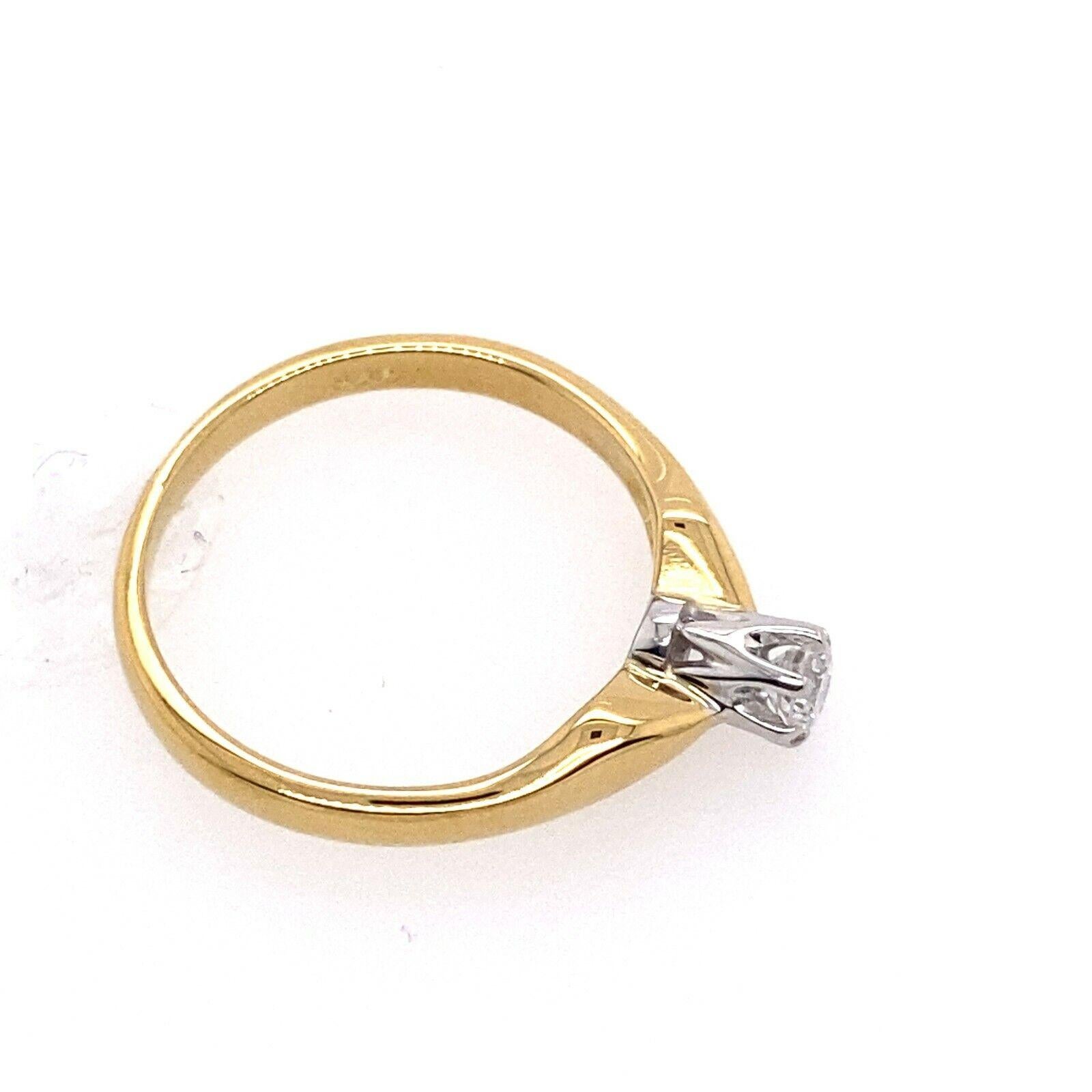Classic 0.15ct Diamond Solitaire Ring, Set In 18ct Yellow & White Gold

This beautiful diamond solitaire ring is a timeless piece. The 0.15ct diamond is set in an 18ct yellow and white gold band, making it the perfect statement piece for everyday