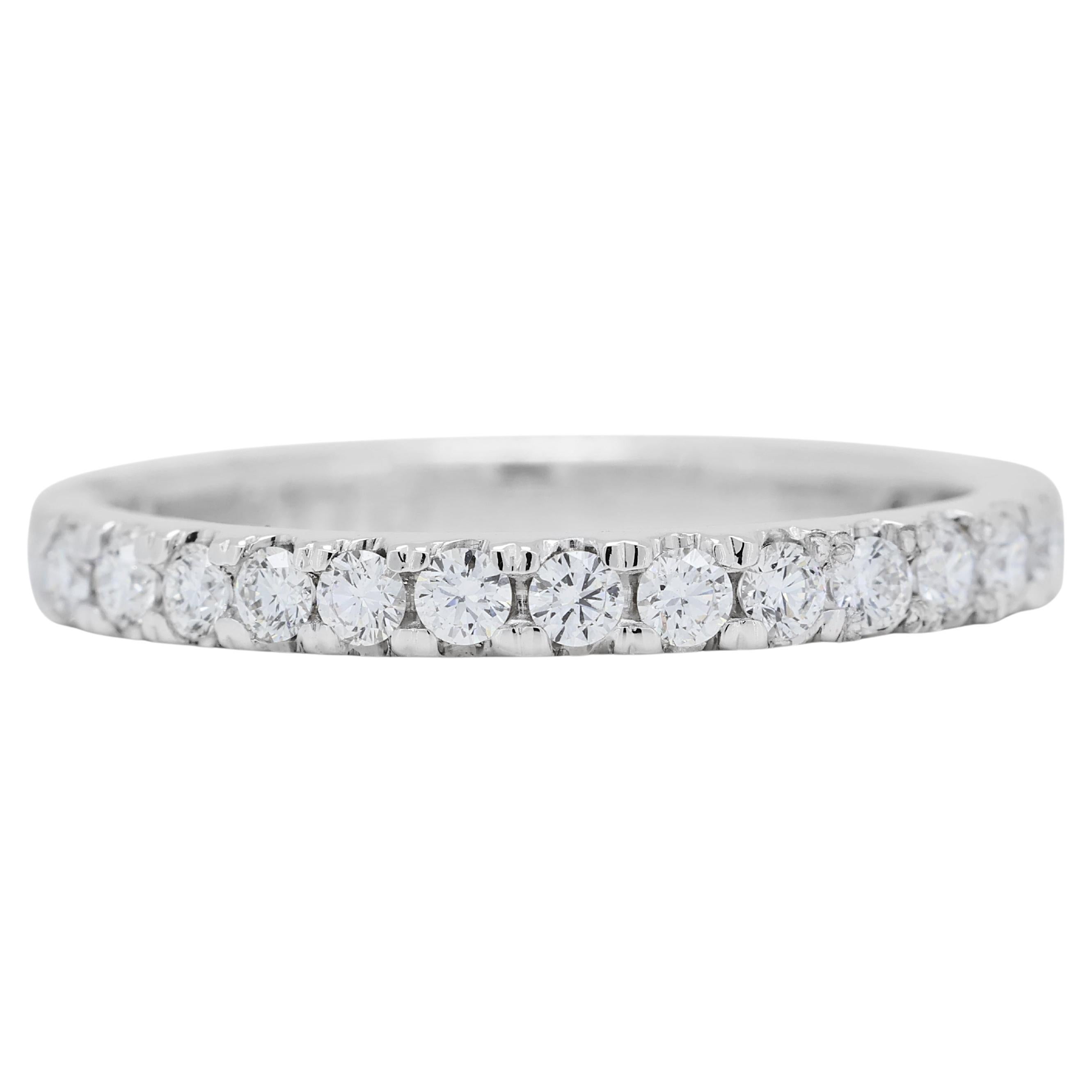 Classic 0.16ct Diamonds Ring in 18K White Gold