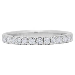 Anillo Clásico 0,16ct Diamantes en Oro Blanco de 18K