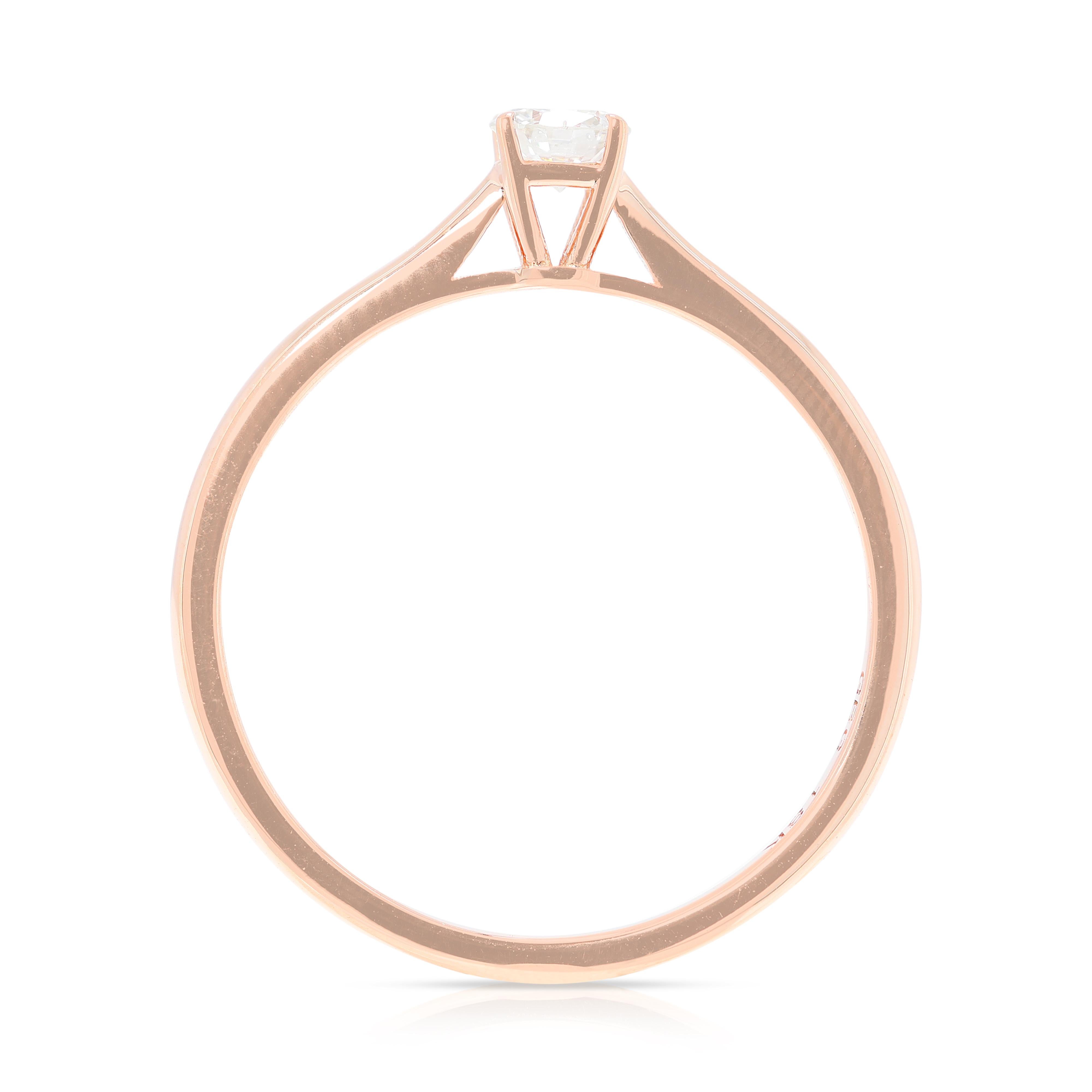 Classic 0.18ct Round Brilliant Diamond Solitaire Ring in 18K Rose Gold im Angebot 2